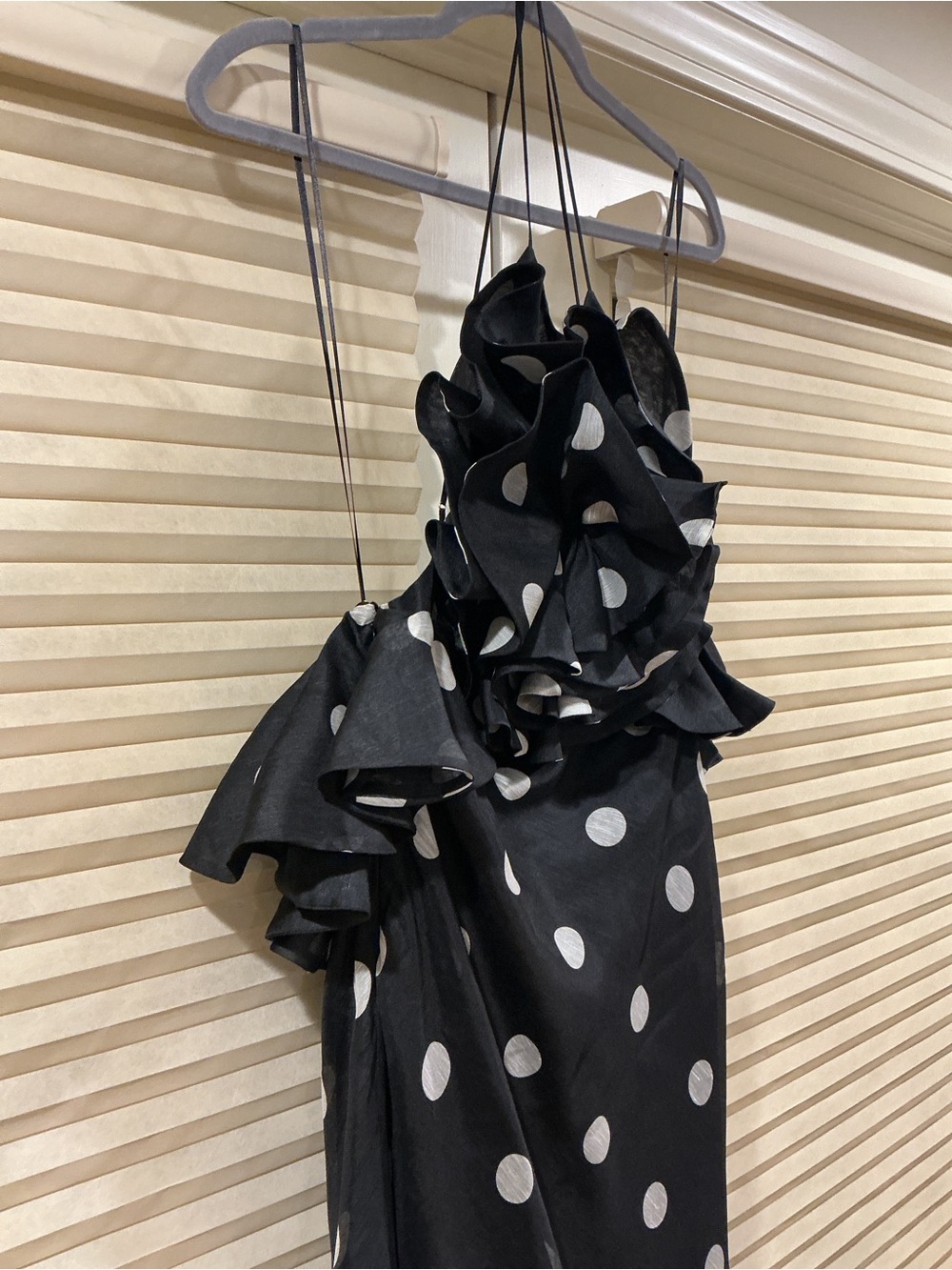 NWOT Zimmerman Black Polka Dot Halter Gown, Size AU 2 = M - Picture 10 of 15